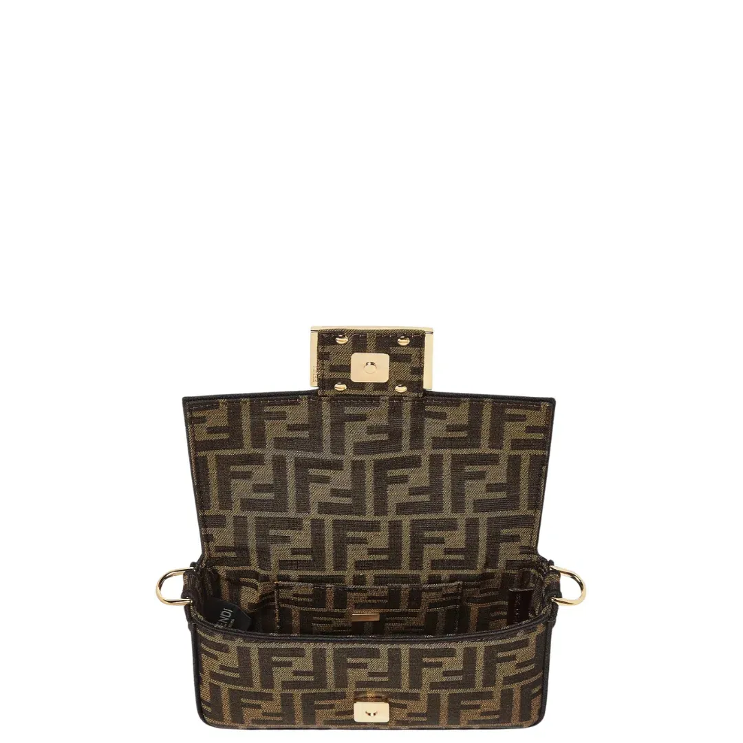 Fendi Baguette Mini Brown FF Jacquard for rent on The Volte - main image