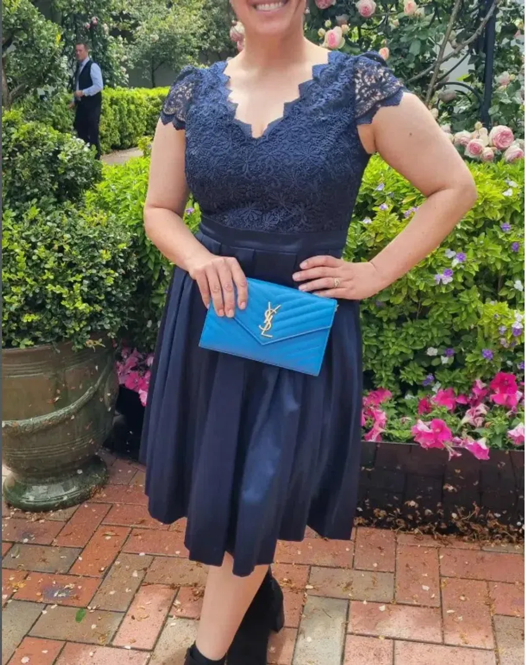 YSL Baby Blue Flap Pouch for rent on The Volte - main image