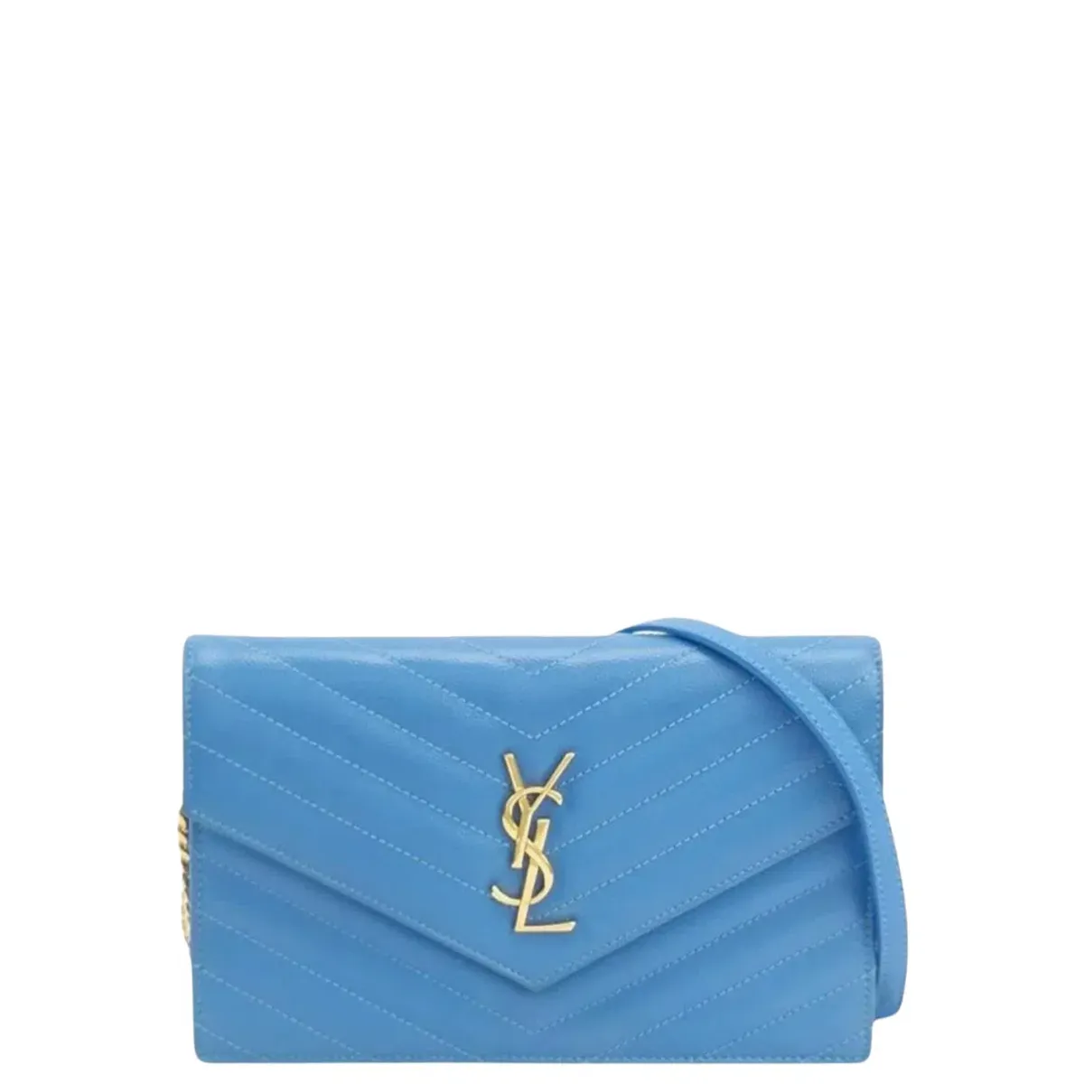 YSL Flap Pouch Baby Blue for rent on The Volte - main image