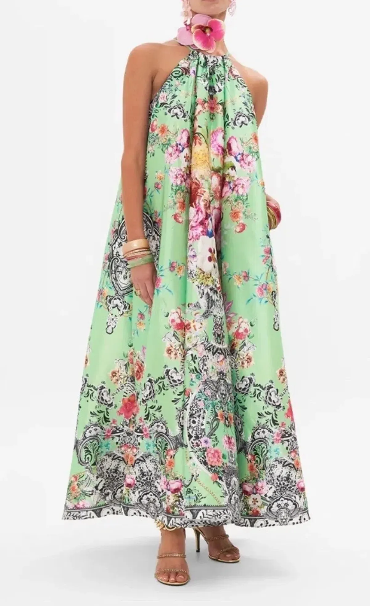 Camilla Trapeze Maxi Dress Porcelain Dream Size M/ AU 12 for rent on The Volte - main image