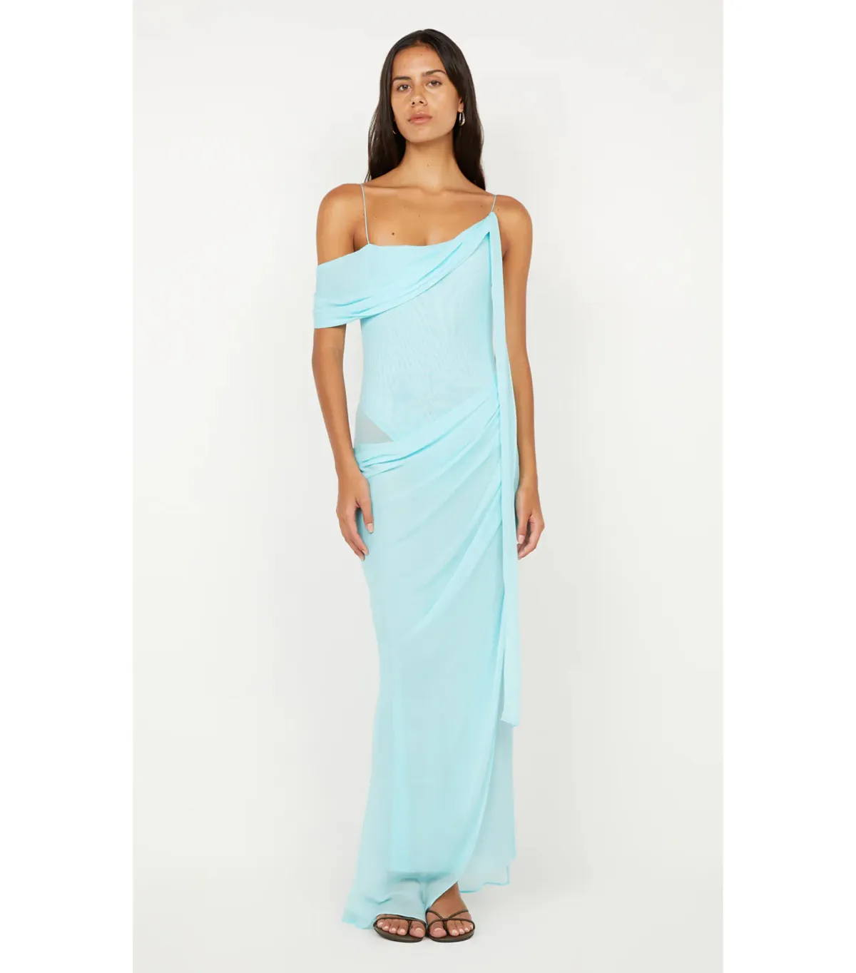 Bec & Bridge Danka Asym Maxi Dress in Turquoise Size AU 6 for rent on The Volte - main image