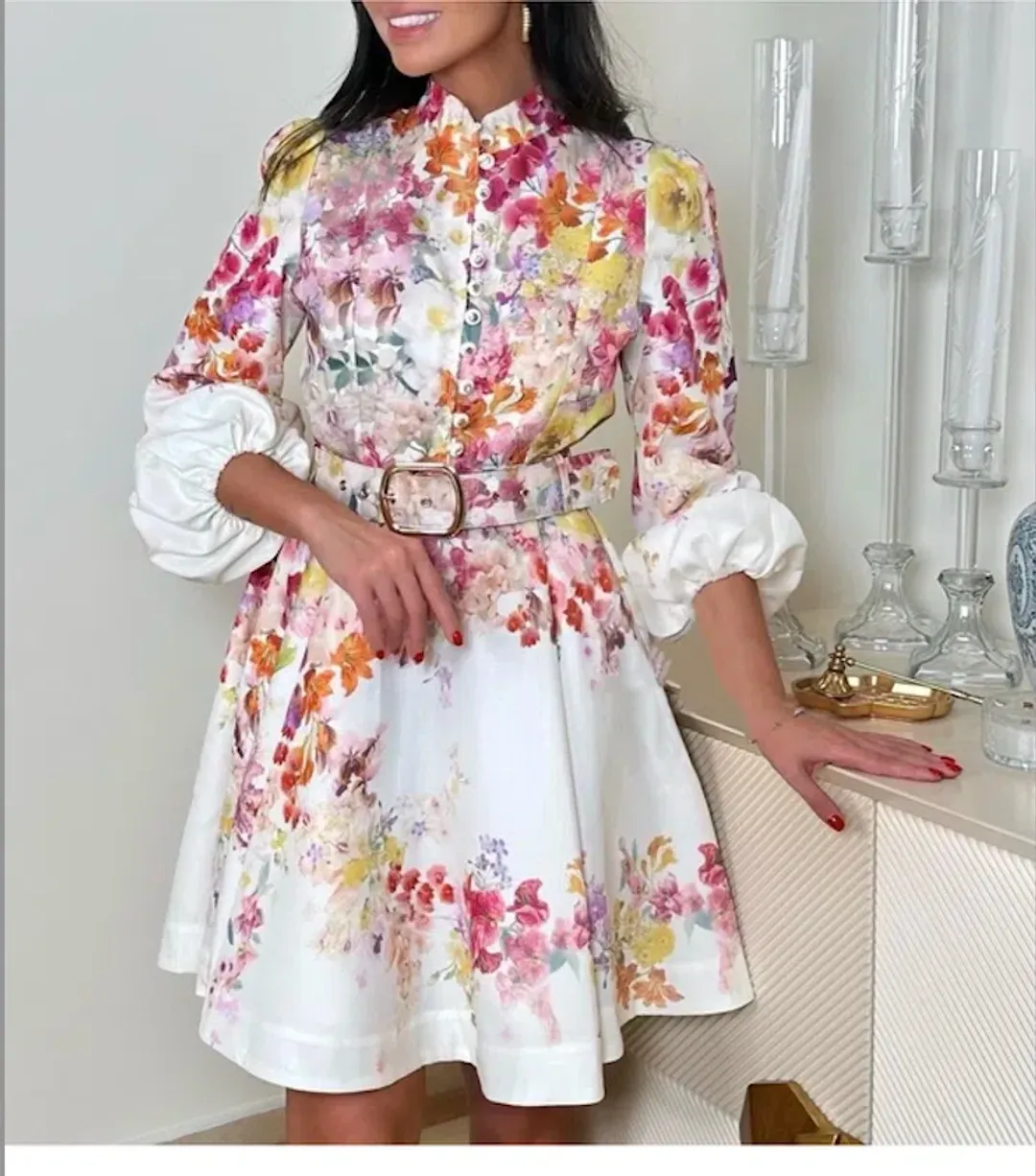 Zimmermann Natura Buttoned Mini Dress for rent on The Volte - main image