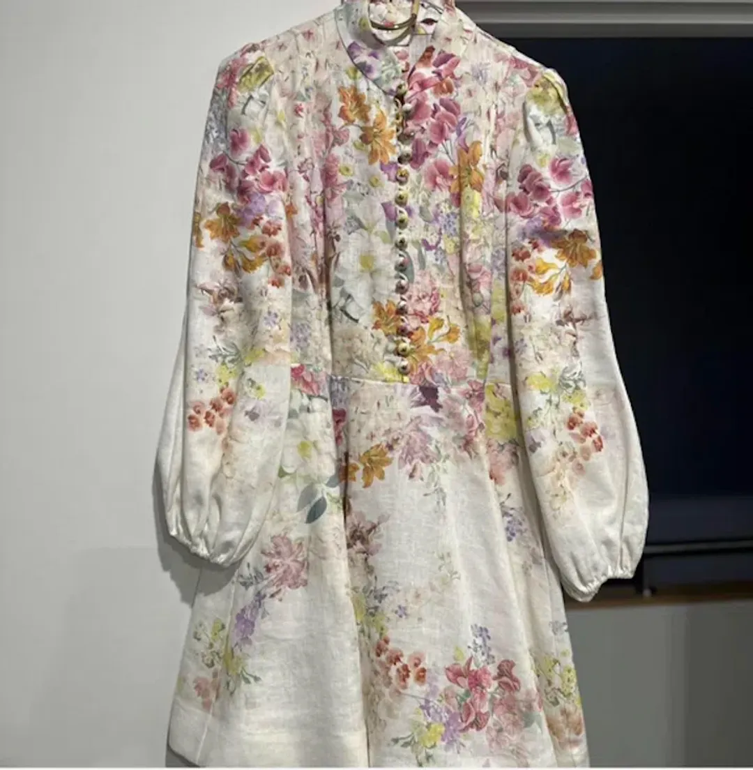 Zimmermann Natura Buttoned Mini Dress for rent on The Volte - main image