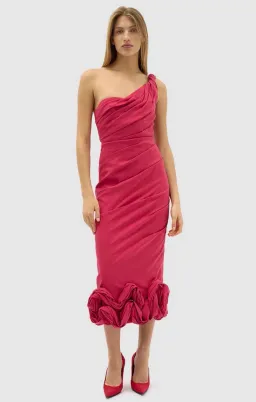 Rachel Gilbert Ochre Midi Dress Red Size 0 / AU 6 for rent on The Volte - image 1