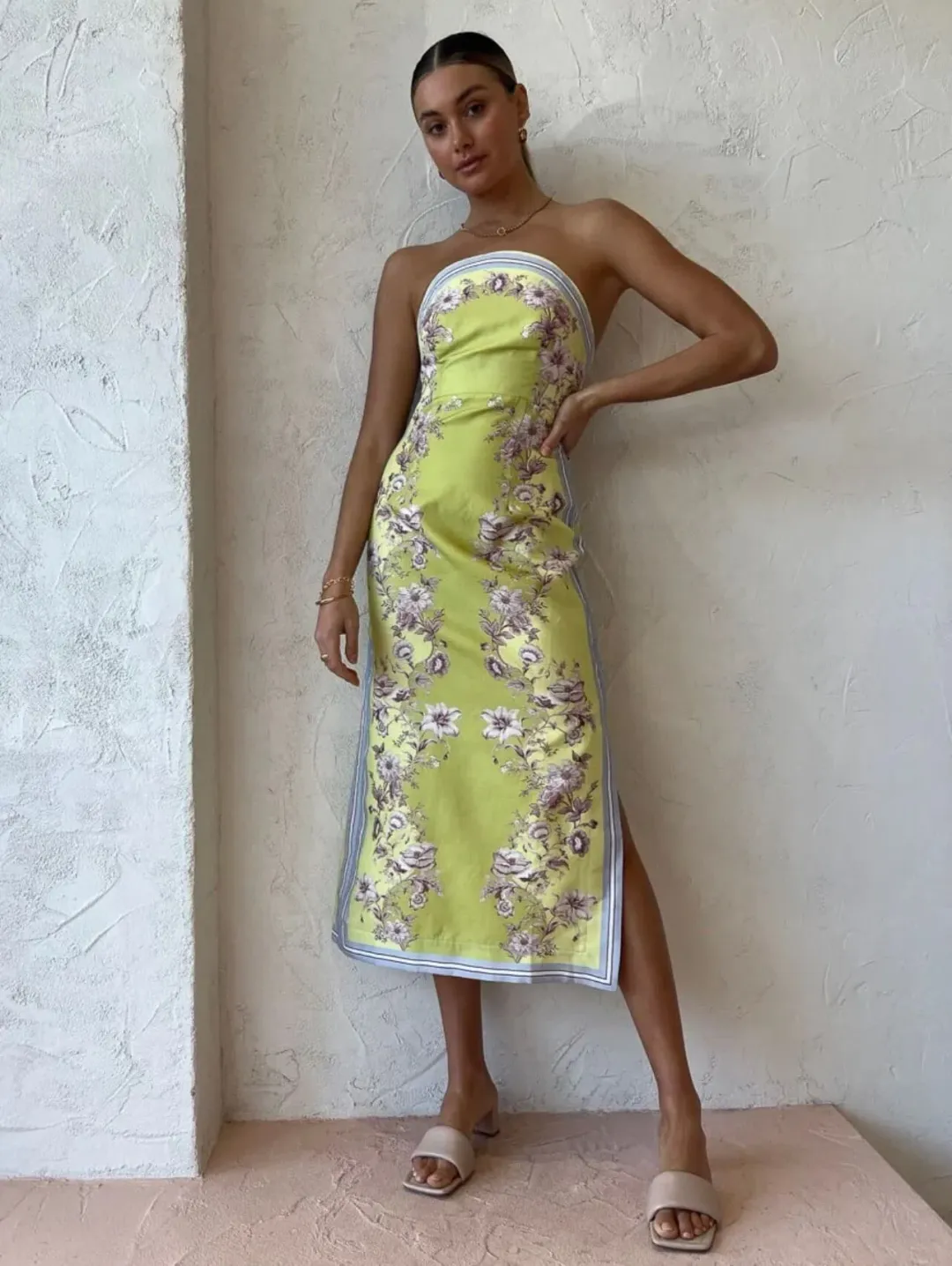 Alemais Marlow Bodice Dress Multi Print Size 10 for rent on The Volte - main image