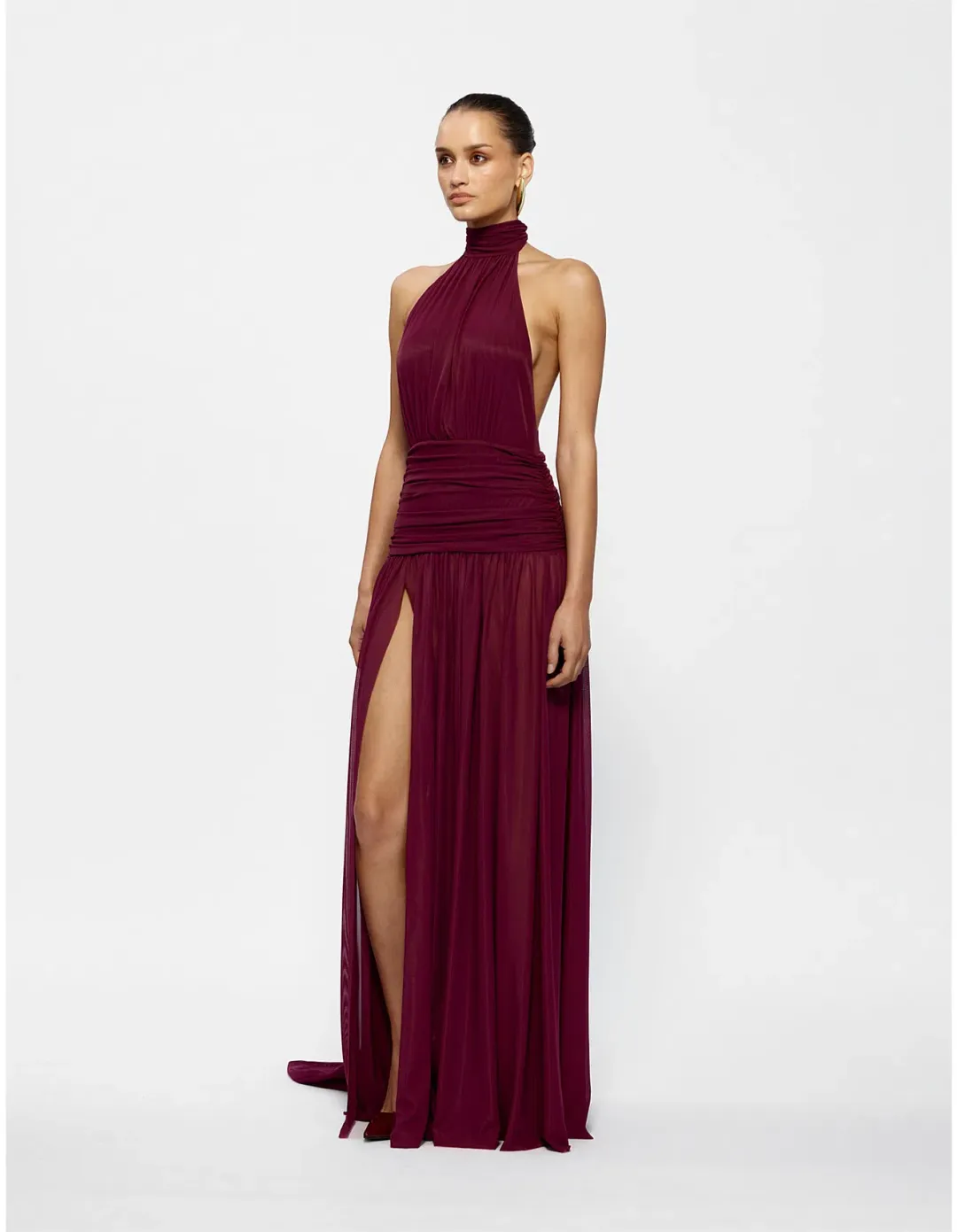 Effie Kats Verity Gown Burgundy Size 8 for rent on The Volte - main image