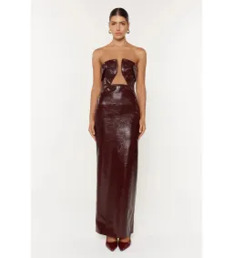 She is Olla Sole Midi Dress in Brown Size XS/ AU 6 for rent on The Volte - image 1