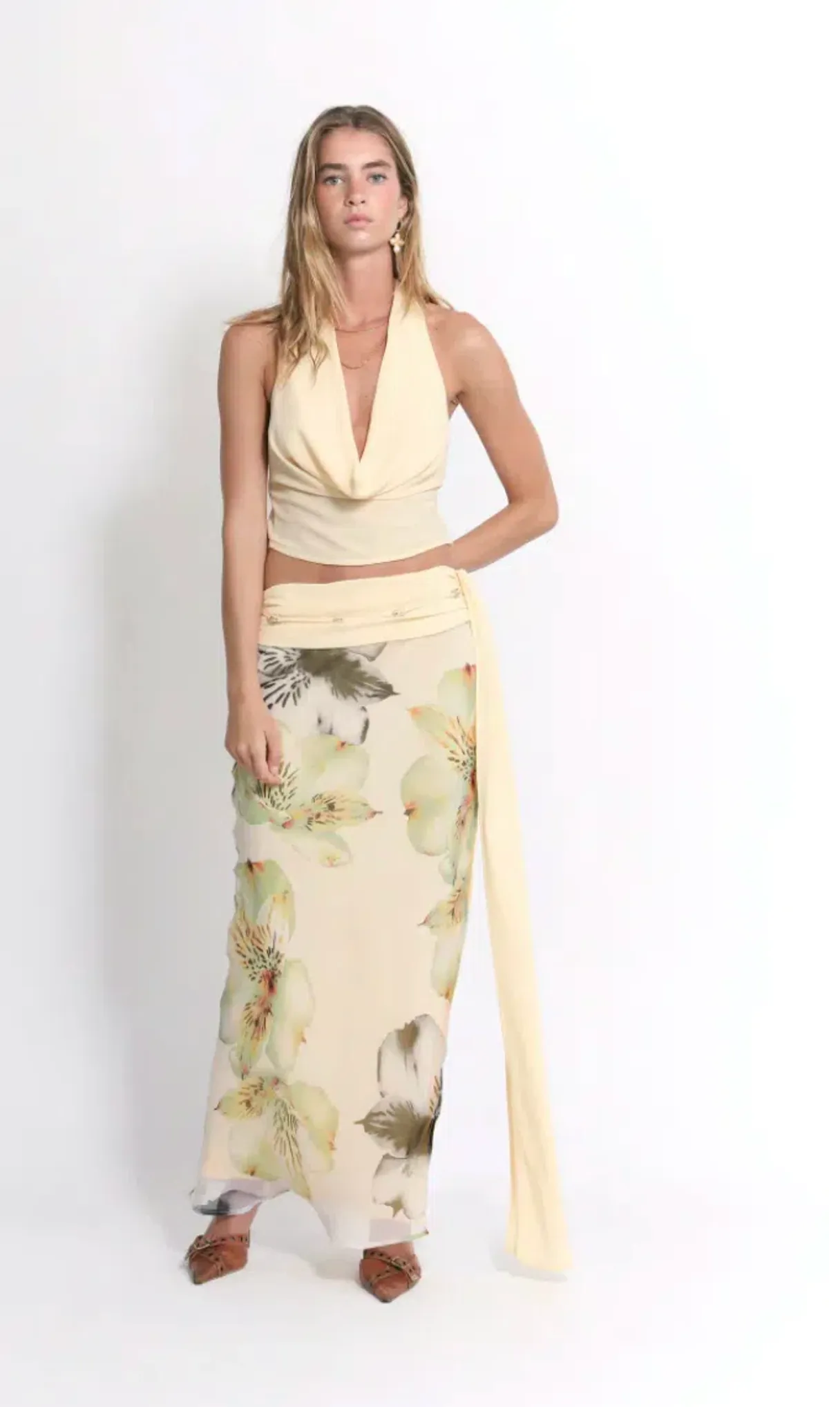 Katali The Label Belle Skirt & Kaia Cowl Top Size 8 for rent on The Volte - main image
