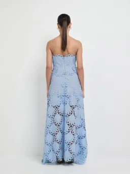 Sheike Ella Lace Maxi Dress Blue Size AU 8 for rent on The Volte - image 3