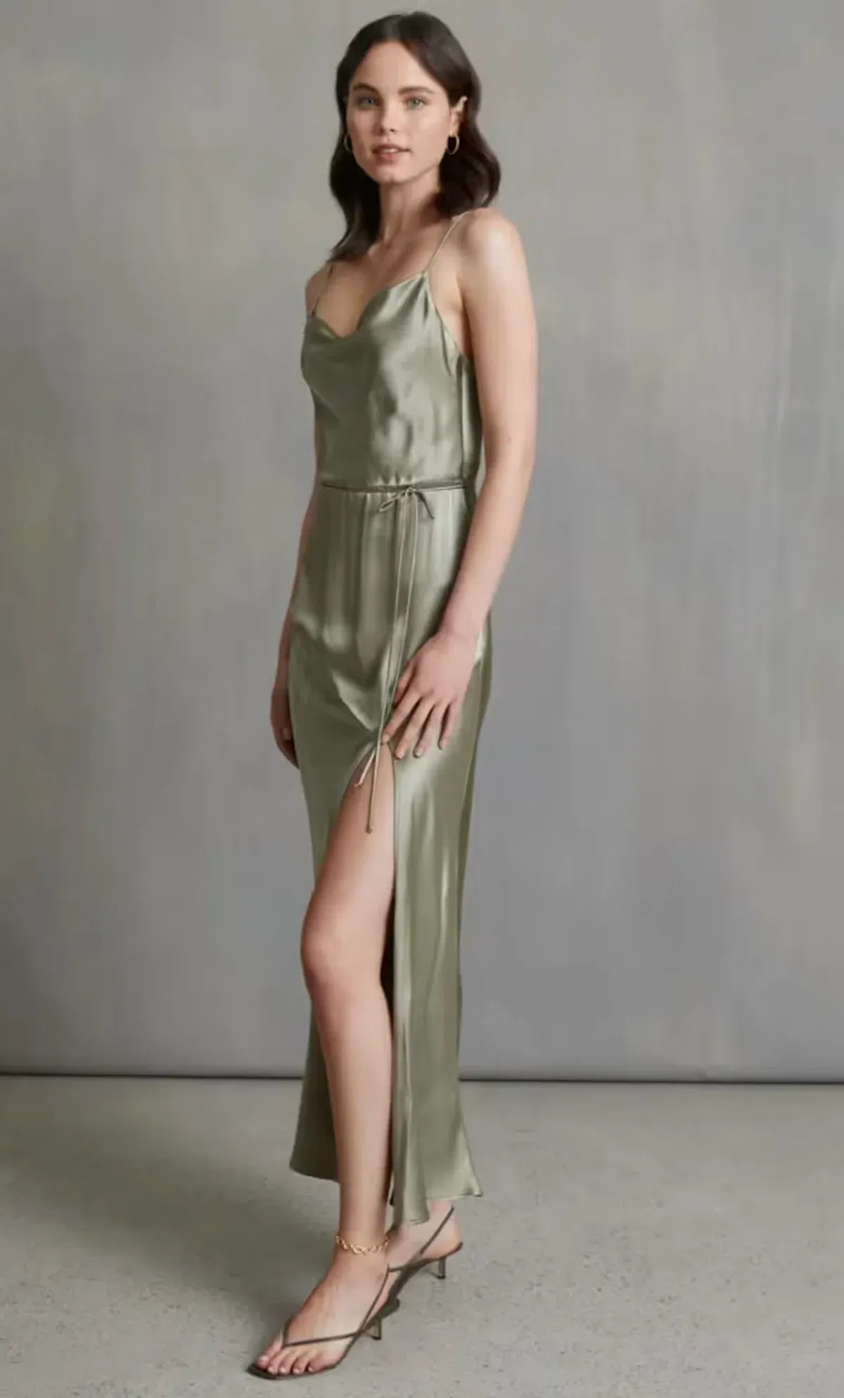 Bec + Bridge Dress Moon Dance Midi Sage Size 10  for rent on The Volte - main image