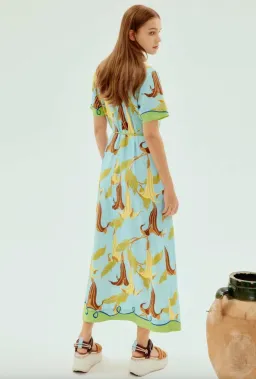 Alemais Rafaela Shirtdress Green Print Size 16 for rent on The Volte - image 3