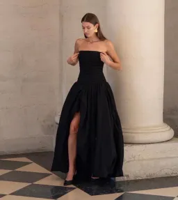 Aje Violette Bubble Hem Maxi Dress Black Size 8 for rent on The Volte - image 1