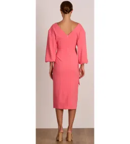 Pasduchas Ace Drape Midi Dress Pink Size 12 for rent on The Volte - image 2