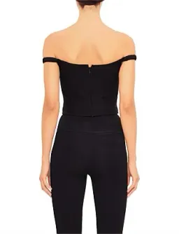 Audra Off The Shoulder Top Black Size AU 8 for rent on The Volte - image 3