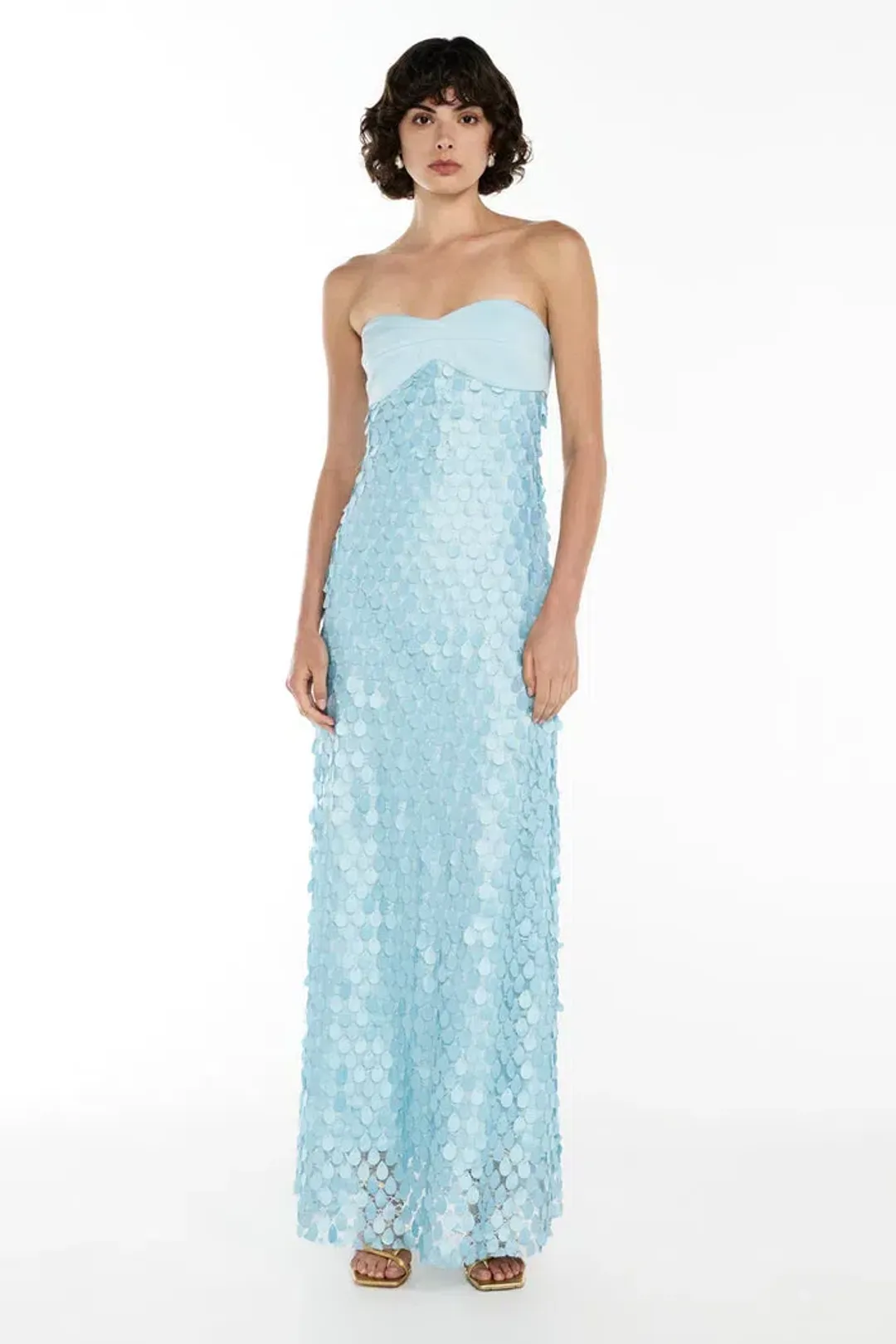 Manning Cartell Supreme Extreme Balconette Maxi  Dress Acqua Spritz Size 8 for rent on The Volte - main image