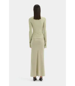 Sir the Label Milesi Twist Maxi Gown in Moss Size 3 / AU 12 for rent on The Volte - image 2