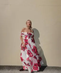 Aje Cordelia Corseted Maxi Dress Floral Pink in Size 8 for rent on The Volte - image 3