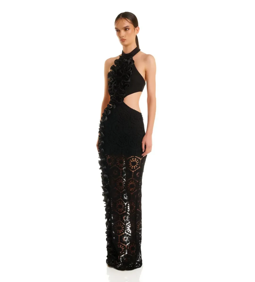 Eliya The Label Leila Maxi Dress Black Size 6 for rent on The Volte - main image