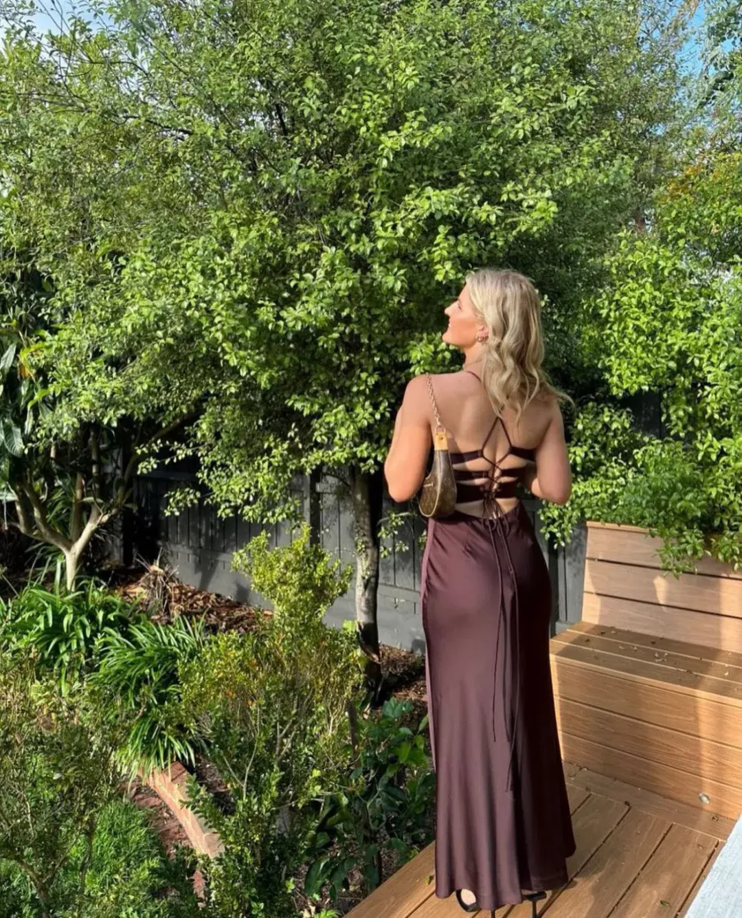 Manning Cartell Time To Shine Slip Dress in Truffle Size AU6 for rent on The Volte - main image