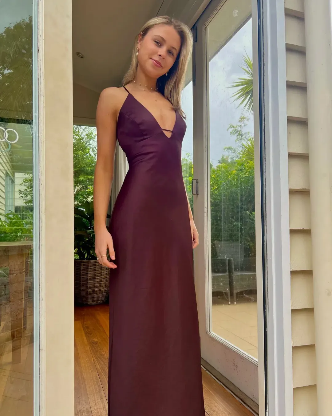 Manning Cartell Time To Shine Slip Dress in Truffle Size AU6 for rent on The Volte - main image