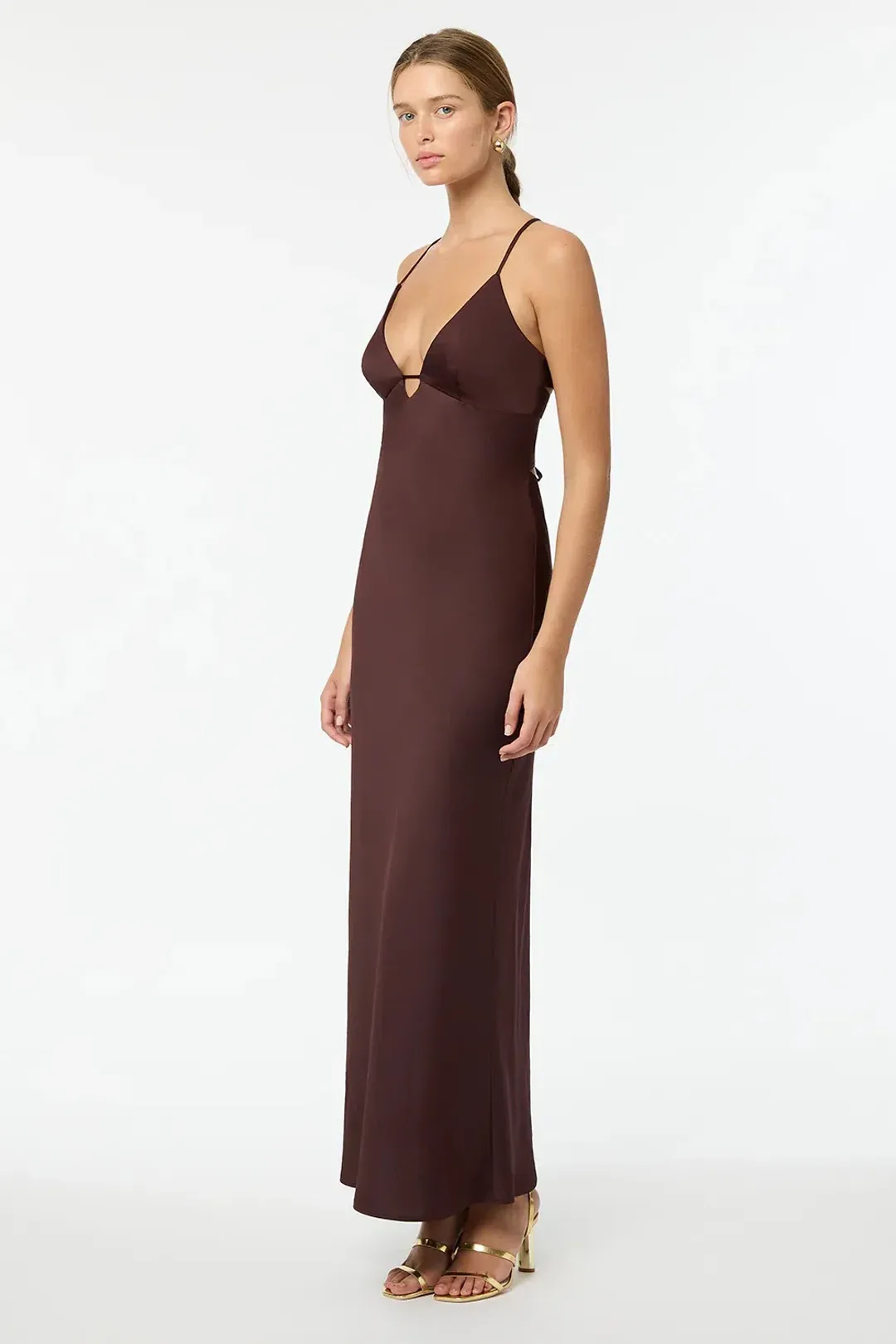 Manning Cartell Time To Shine Slip Dress in Truffle Size AU6 for rent on The Volte - main image