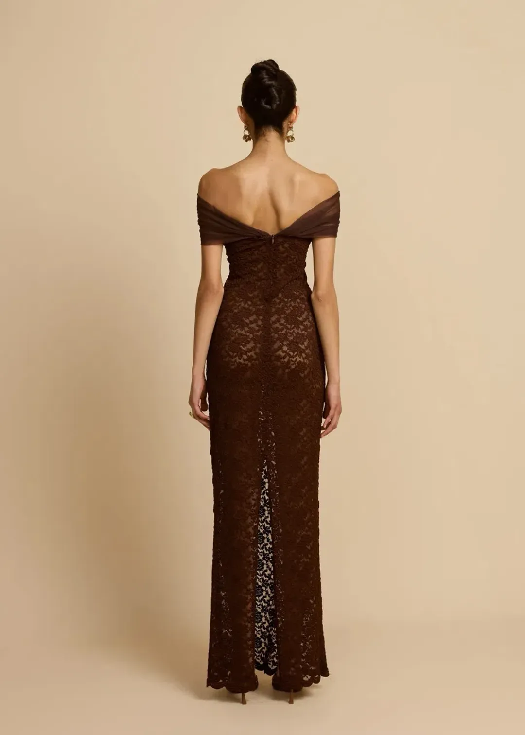 Arcina Ori Milana Dress in Chocolate Size S/AU8 for rent on The Volte - main image