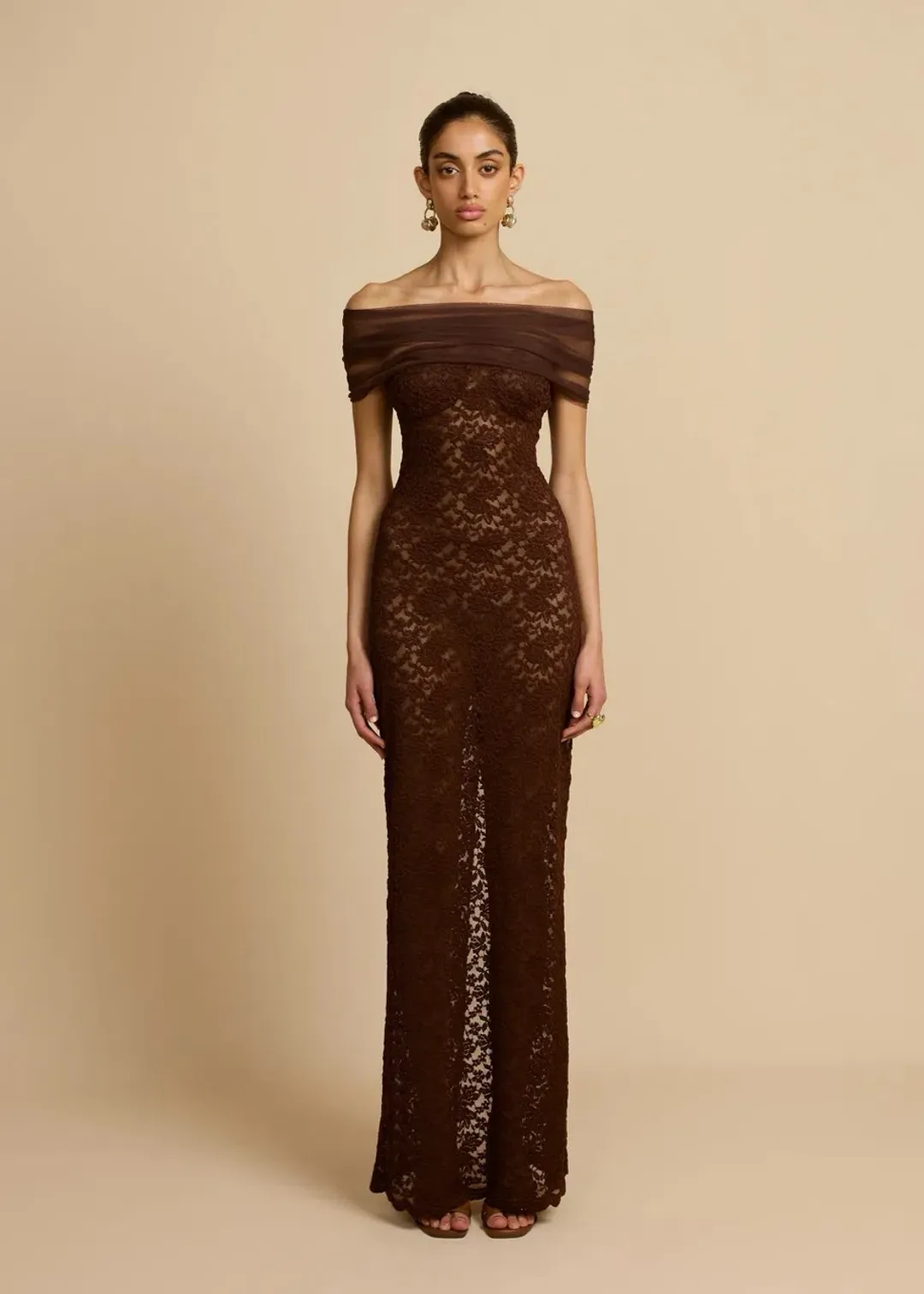 Arcina Ori Milana Dress in Chocolate Size S/AU8 for rent on The Volte - main image