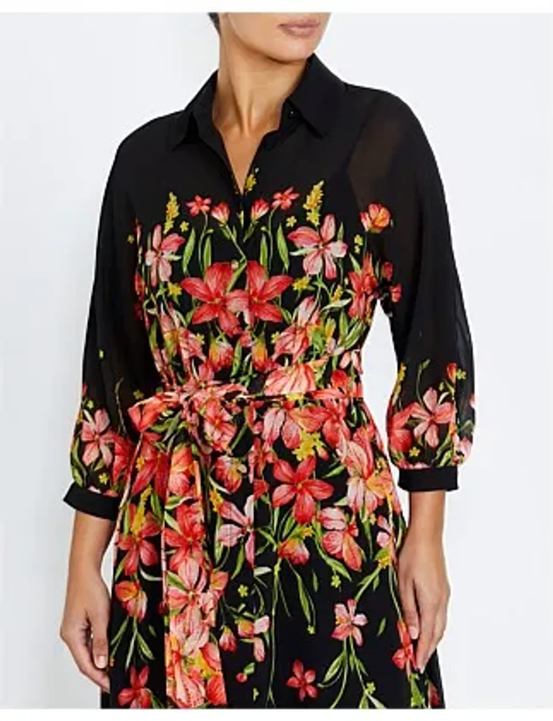 Anthea Crawford Laina Autumn Chiffon Gown Multi   Size 14  for rent on The Volte - main image