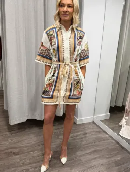 Alemais Mercado Mini Dress Multicolour Size AU 14 for rent on The Volte - image 4