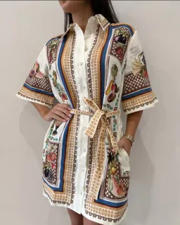 Alemais Mercado Mini Dress Multicolour Size AU 14 for rent on The Volte - image 3