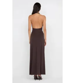 Bec and Bridge Tillie Drape Maxi Dress Dark Chocolate Size 12 for rent on The Volte - image 3