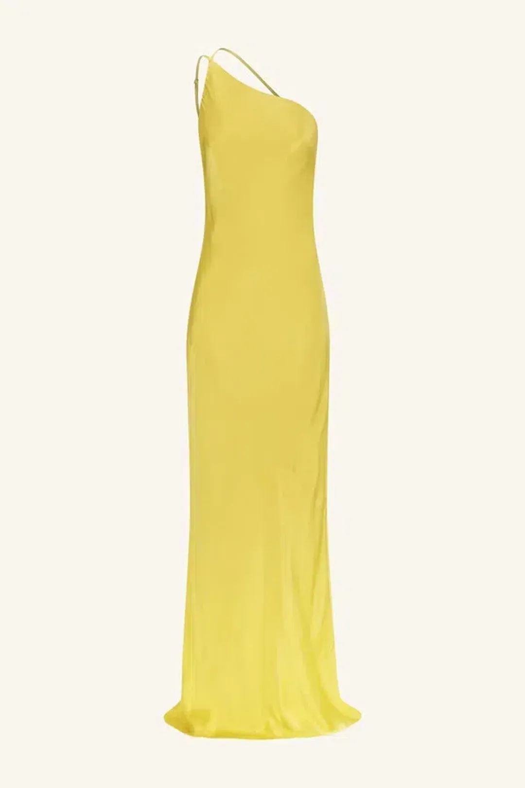 Shona Joy Sofia One Shoulder Cowl Maxi Dress Lime Size 8  for rent on The Volte - main image