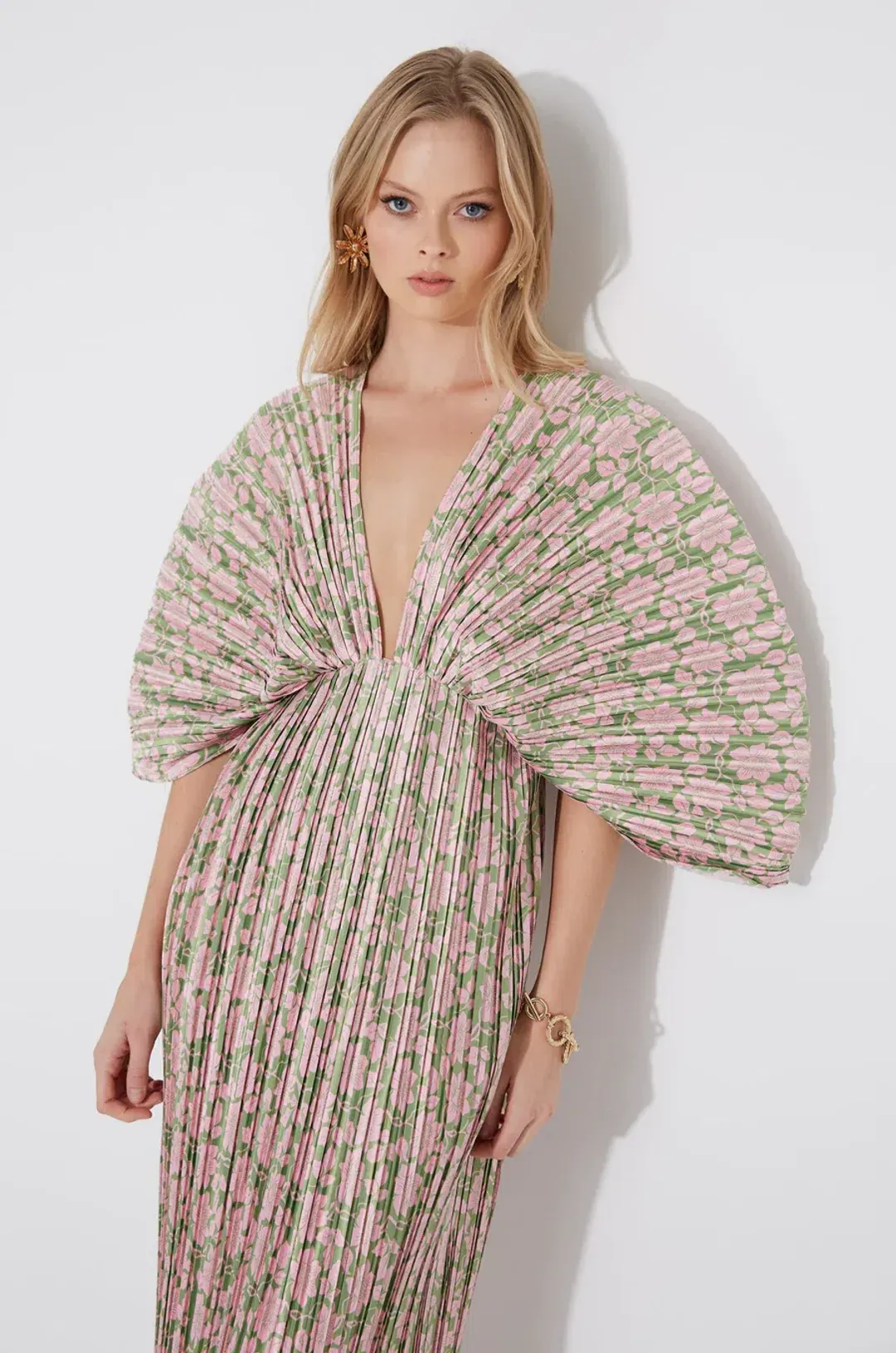 Sonya Moda Gianna Forever Dress Floral Pleated Maxi Size 8 for rent on The Volte - main image