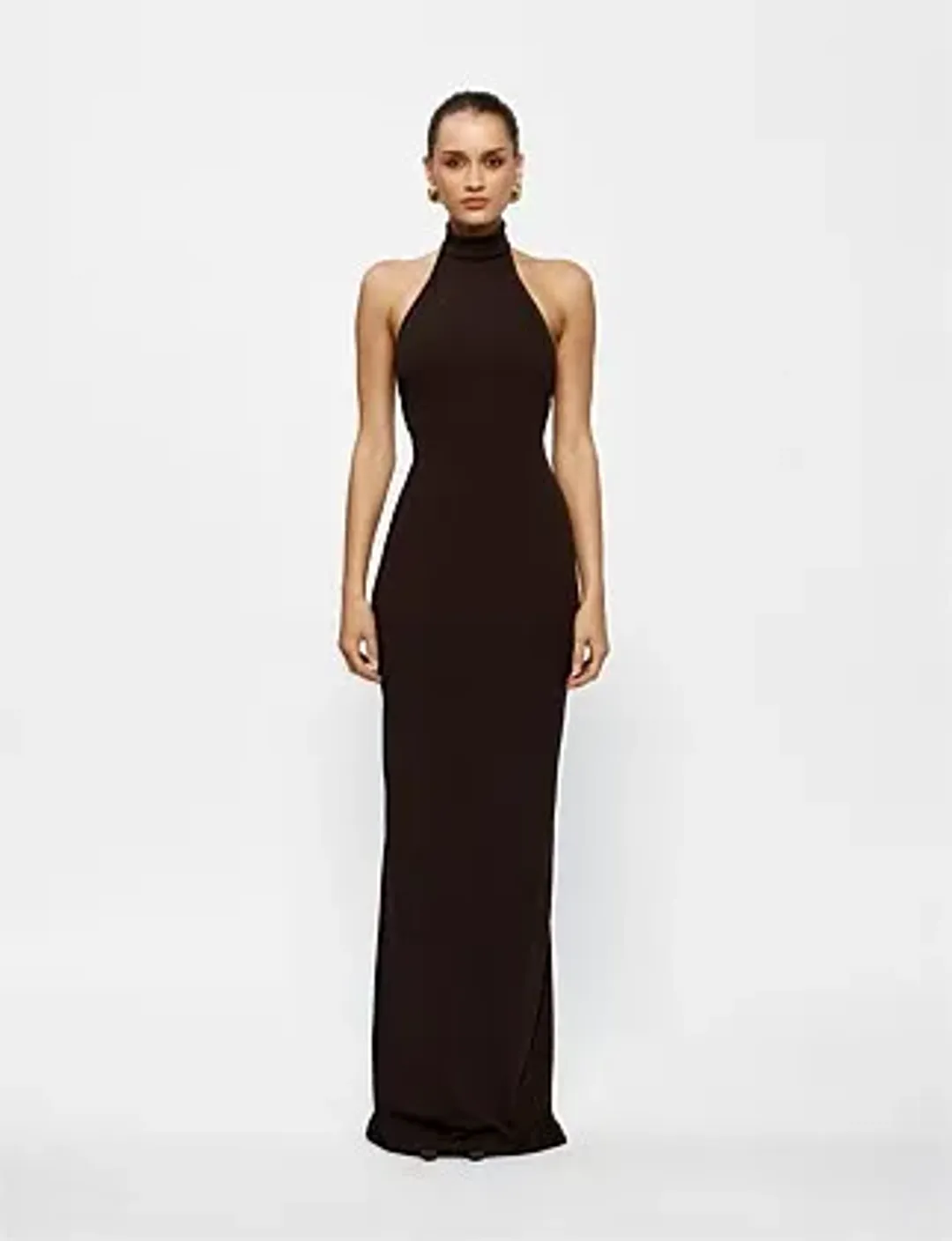 Effie Kats Rhi Gown Brown Chocolate Size 10 for rent on The Volte - main image