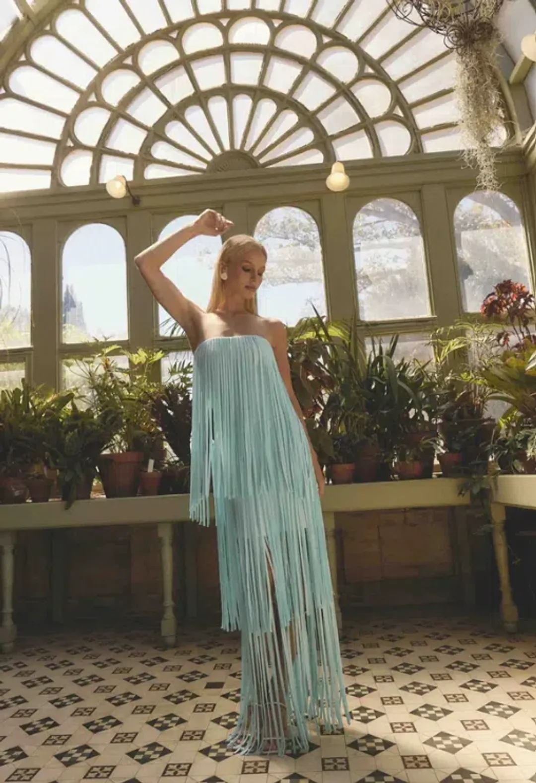 Elliatt Alya Tiered Maxi Dress in Blue Size 6 for rent on The Volte - main image