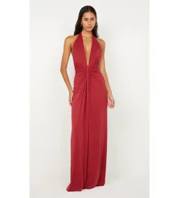 Bec & Bridge Susie Plunge Maxi Dress in Cherry Red Size XS / AU 6 for rent on The Volte - image 1