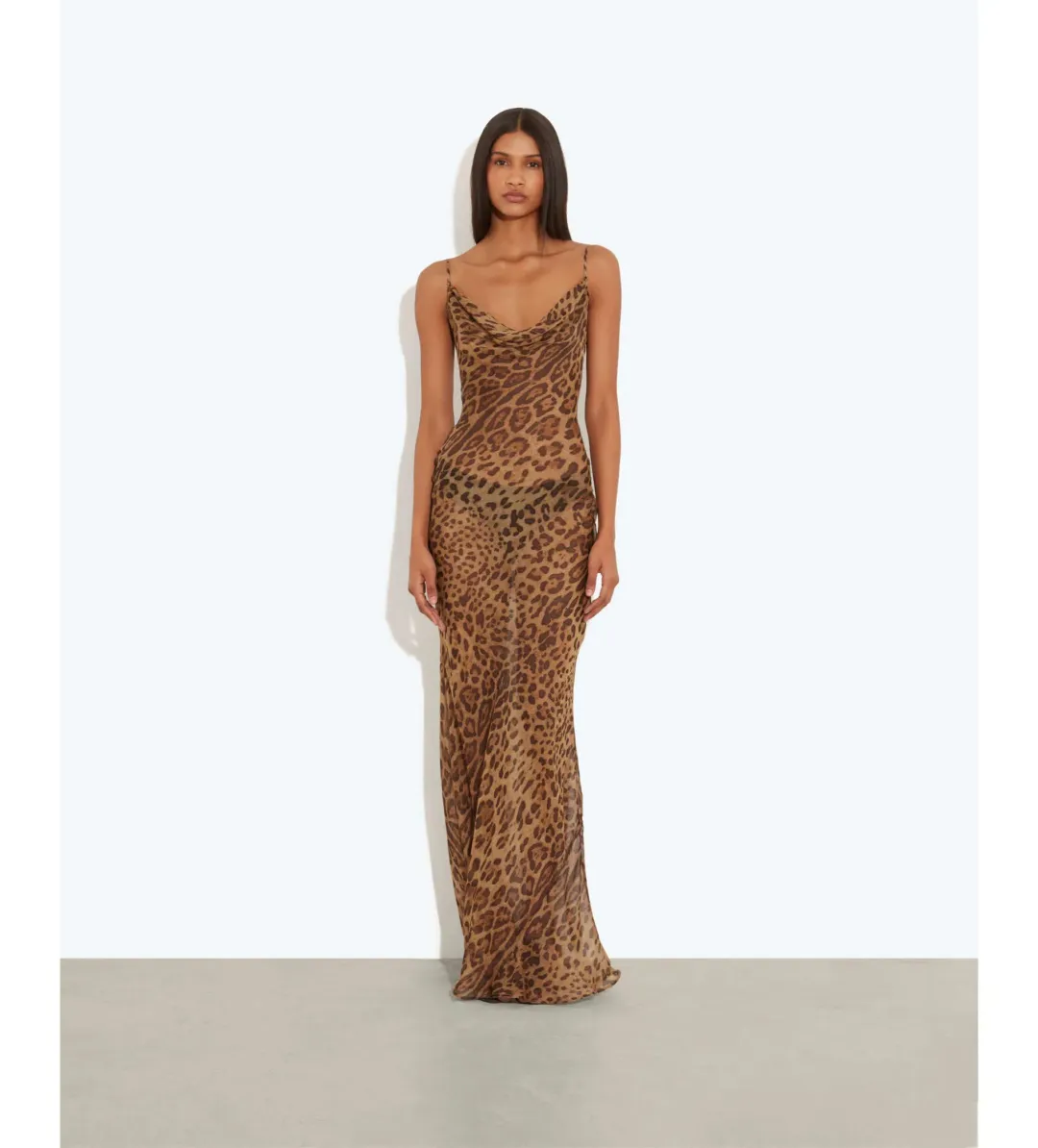 Rat and Boa Valentina Maxi Dress Leopard Print Size 8 for rent on The Volte - main image