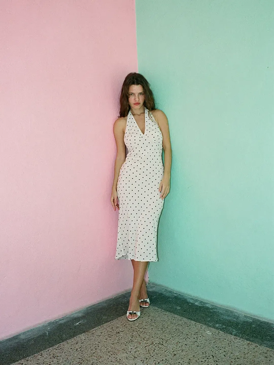 Realisation Par Sadie Halter Midi Dress Petite Spot Size S / AU 8 for rent on The Volte - main image