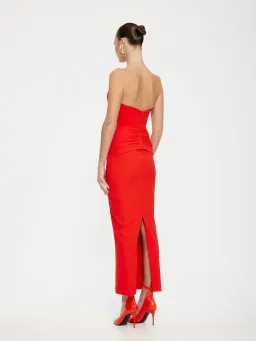 Effie Kats Astor Midi Dress Cherry Red Size 8 for rent on The Volte - image 3