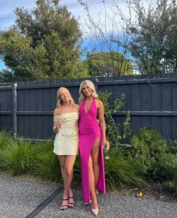 With Harper Lu pink halter dress size S for rent on The Volte - image 3