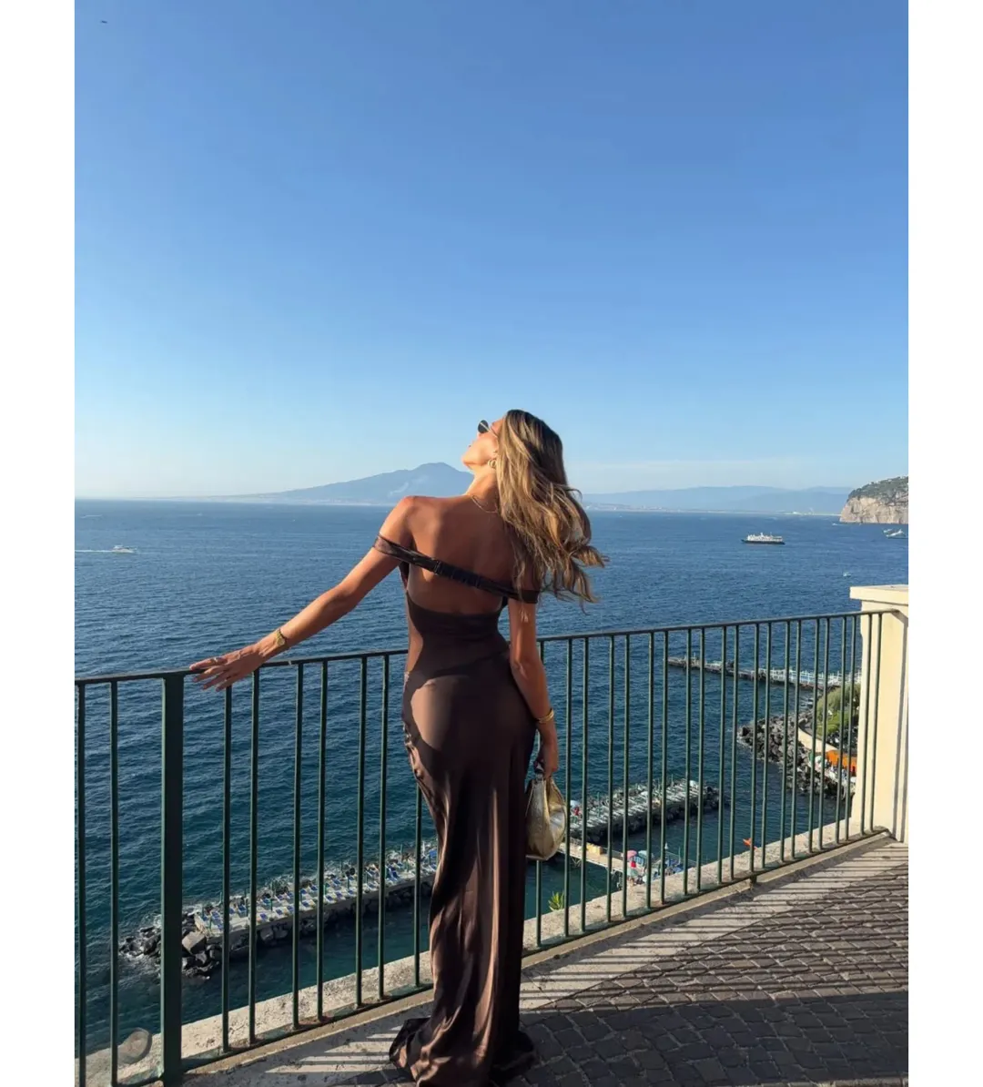 Natalie Rolt Gwyneth Gown Espresso Size 8 for rent on The Volte - main image