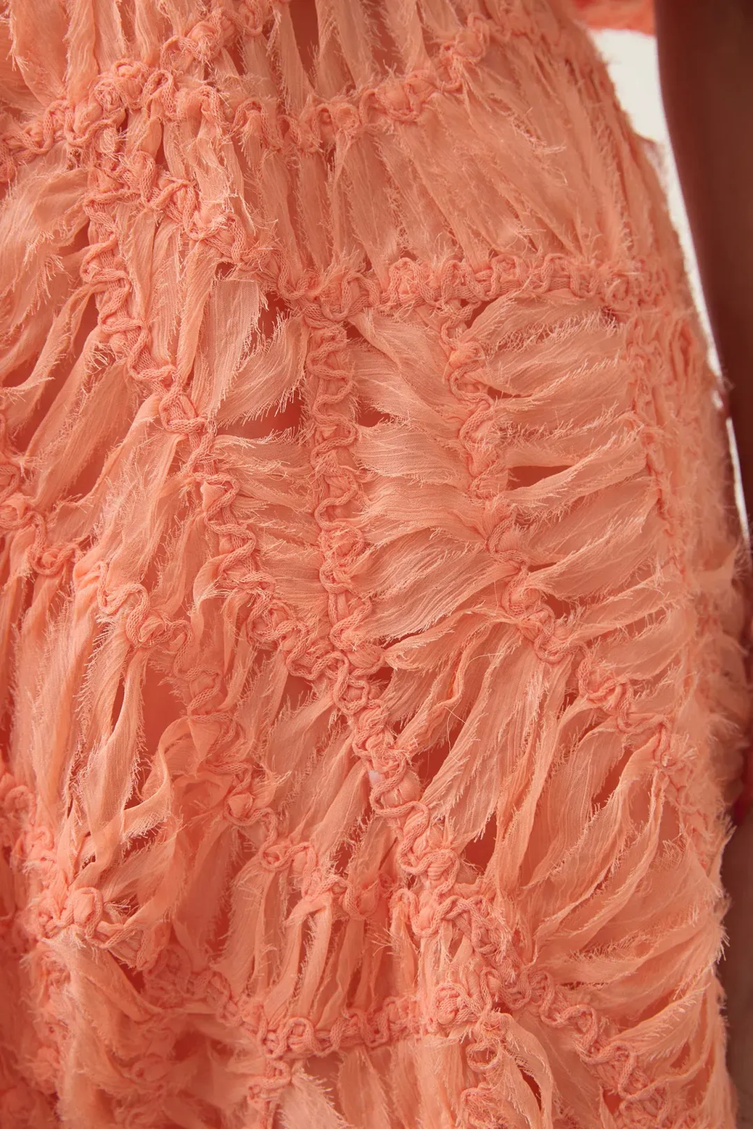 Aje Apricot Florential Textured Midi Dress Size 10 for rent on The Volte - main image