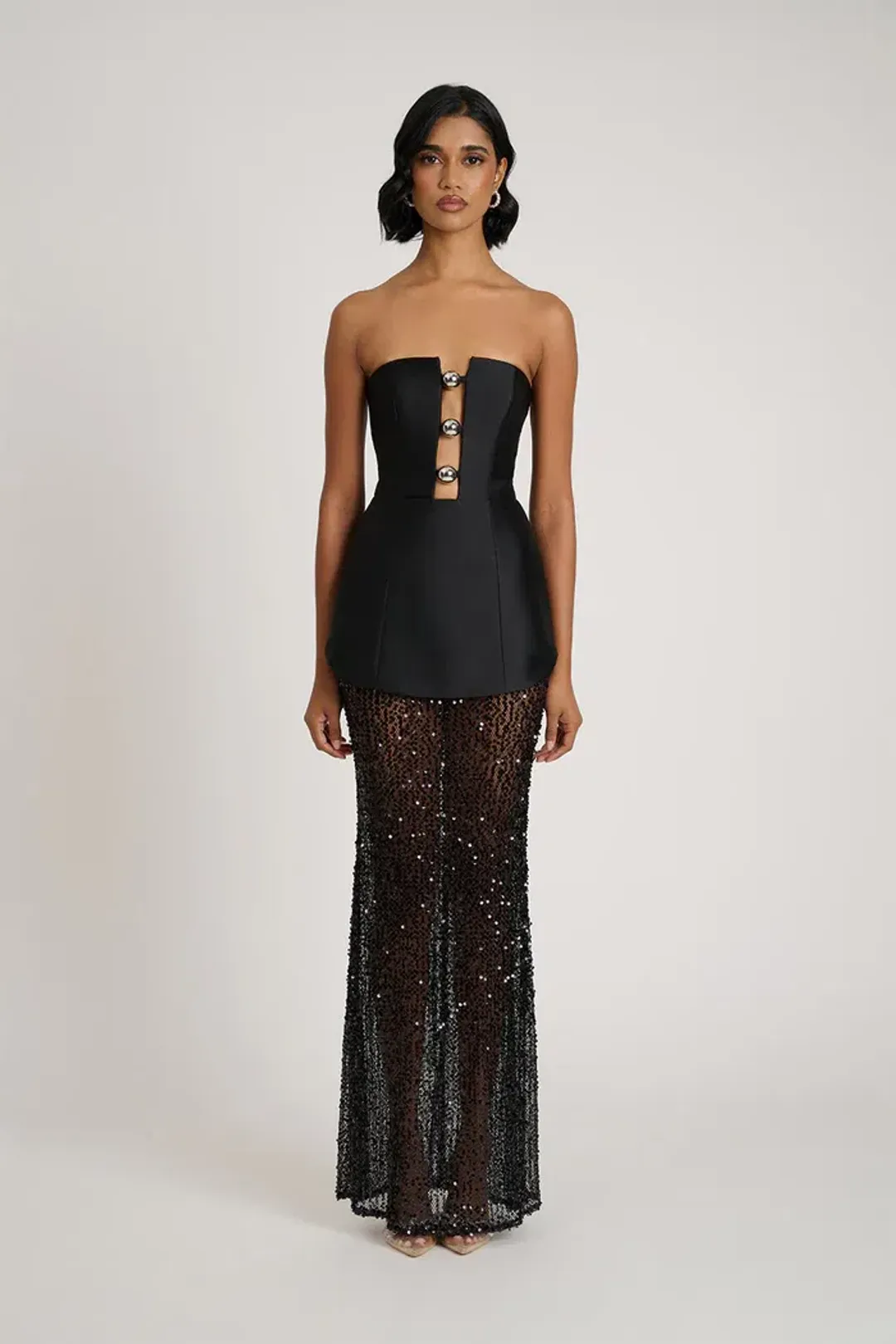 Eliya The Label Nerissa Maxi Dress Black Size XS/AU 6 for rent on The Volte - main image