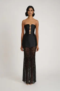 Eliya The Label Nerissa Maxi Dress Black Size XS/AU 6 for rent on The Volte - image 1