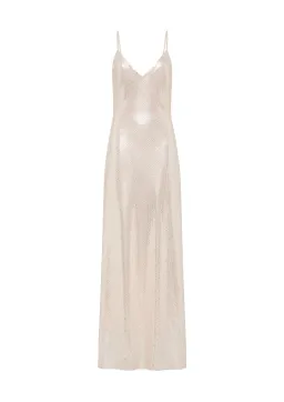 Manning Cartell High Voltage Slip Maxi Dress in Nude Silver Size 8 for rent on The Volte - image 5