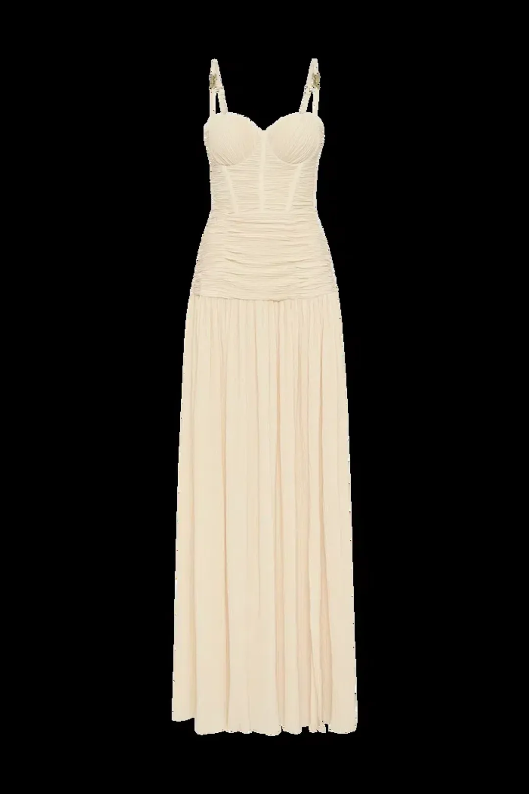 Manning Cartell Double Time Pleat Maxi Dress Nougat Size AU 6 for rent on The Volte - main image
