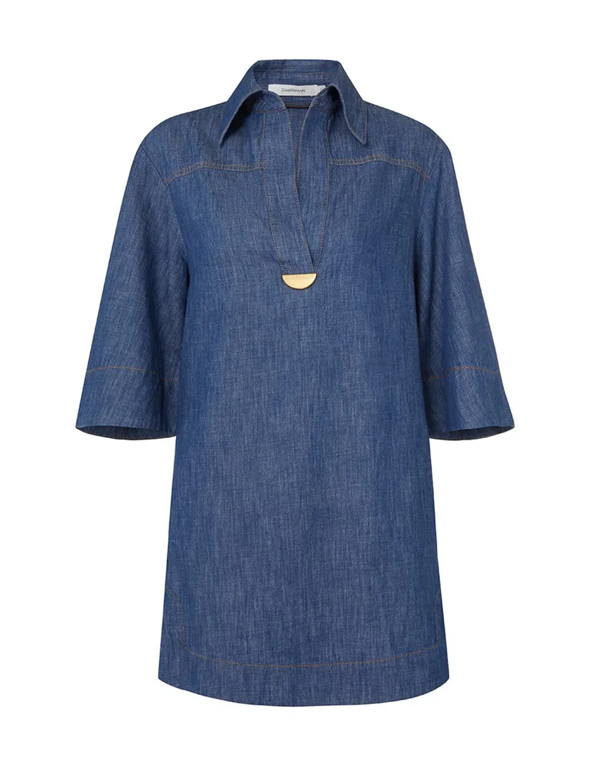 Zimmermann Illuminate Tunic Dress Denim Size 3 / AU 14 for rent on The Volte - main image