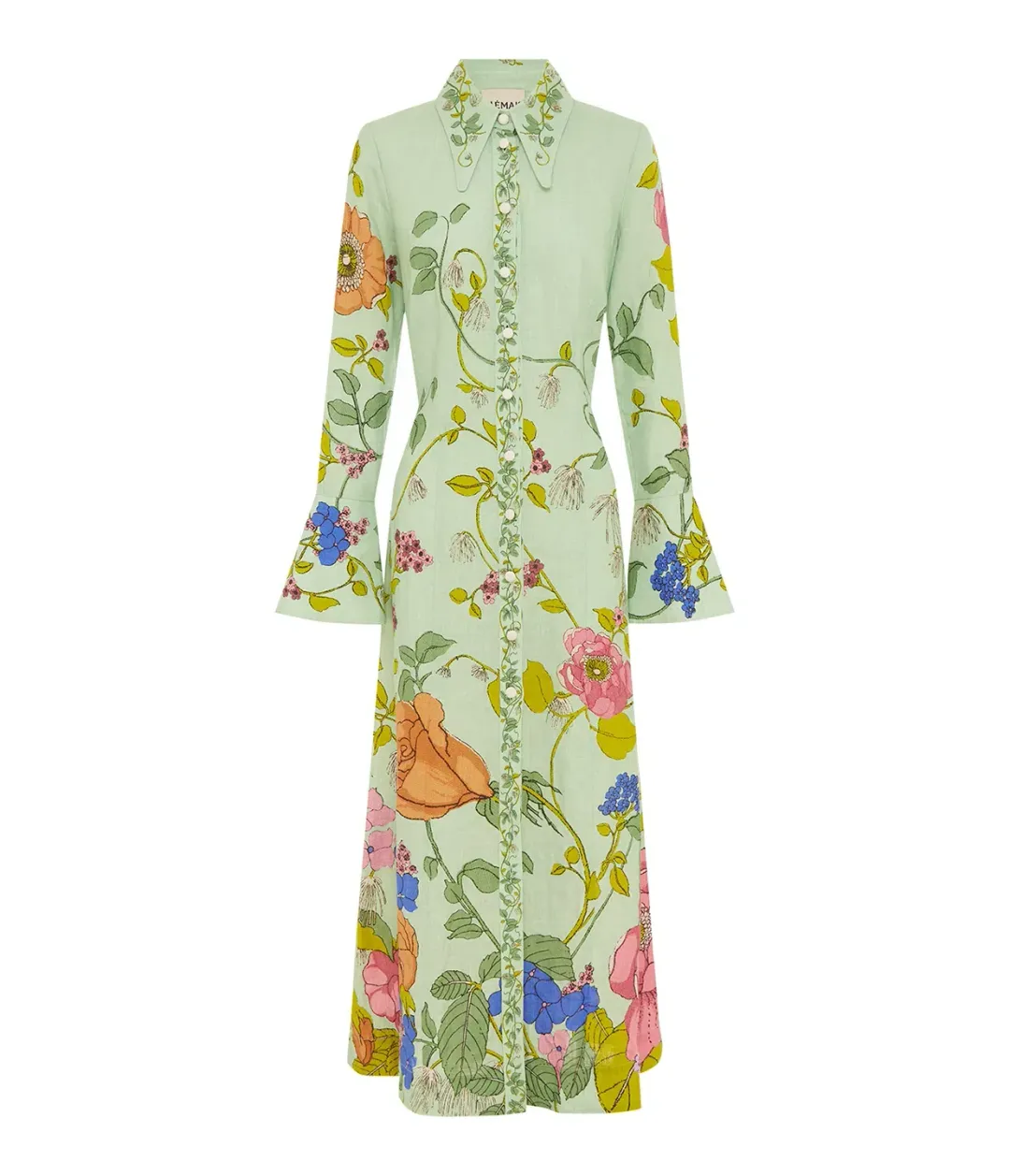 Alemais Olivia Shirt Maxi Dress Floral Size 6 for rent on The Volte - main image