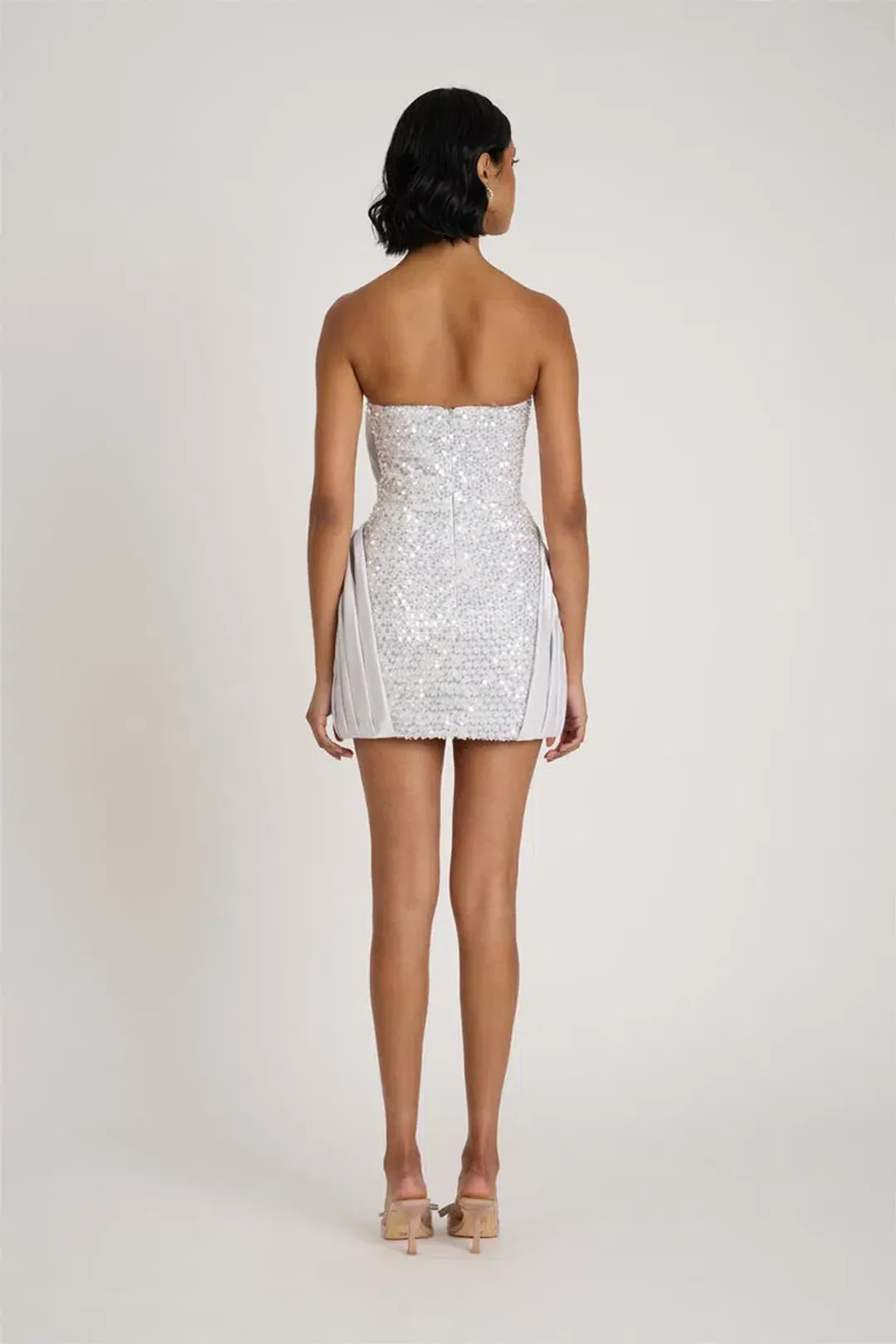 Eliya The Label Naya Mini Dress Silver Size XS / AU 6 for rent on The Volte - main image
