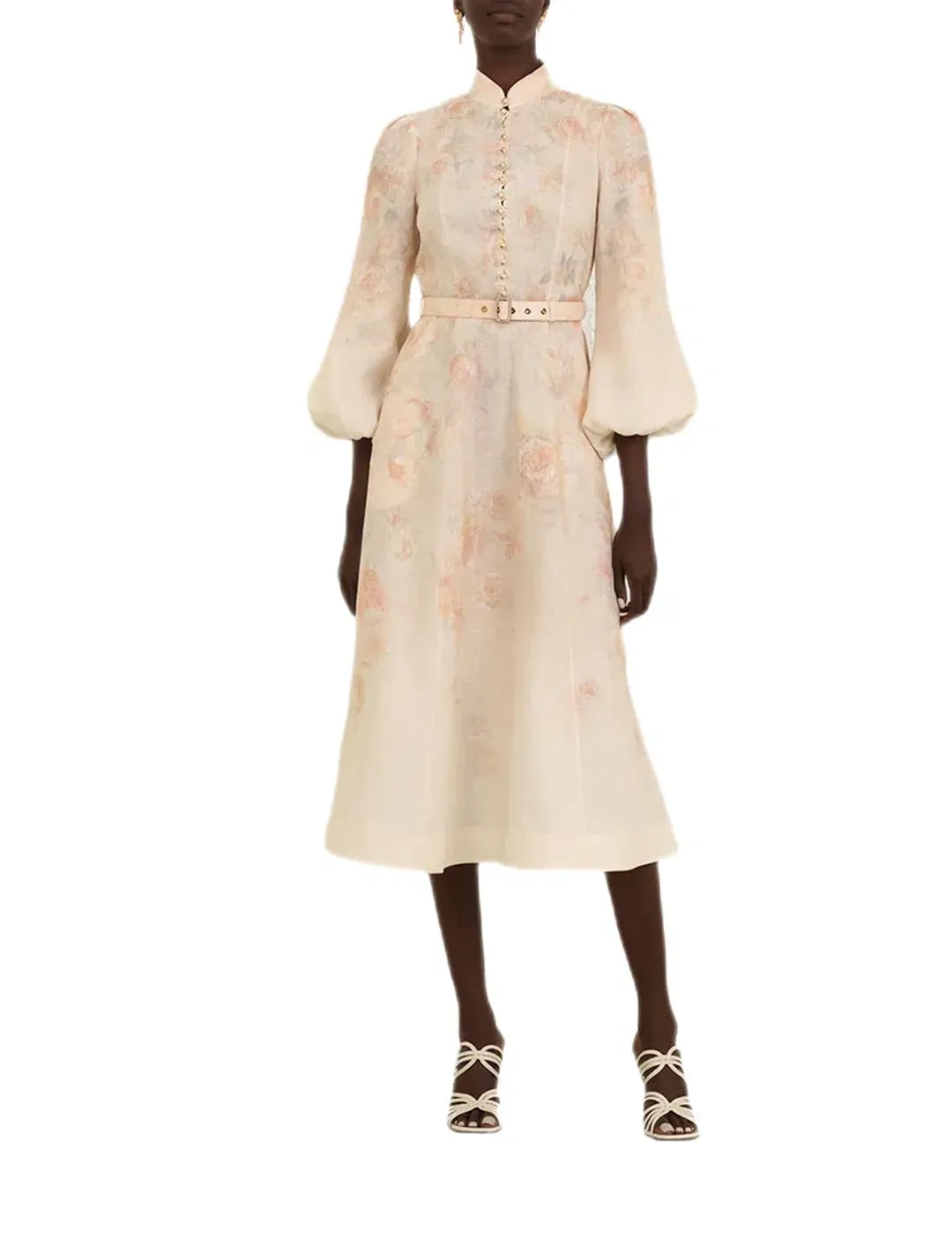 Zimmermann Crush Buttoned Midi Dress Size 4/AU16 for rent on The Volte - main image